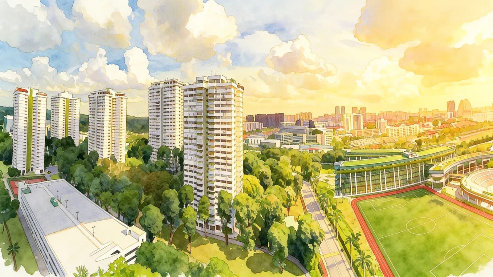 Braddell View, an apartment in Toa Payoh. Illustration is AI-generated.