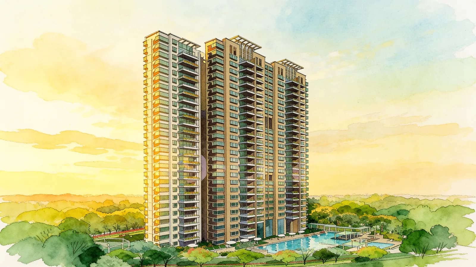 The Jade, a condominium in Bukit Batok. Illustration is AI-generated.