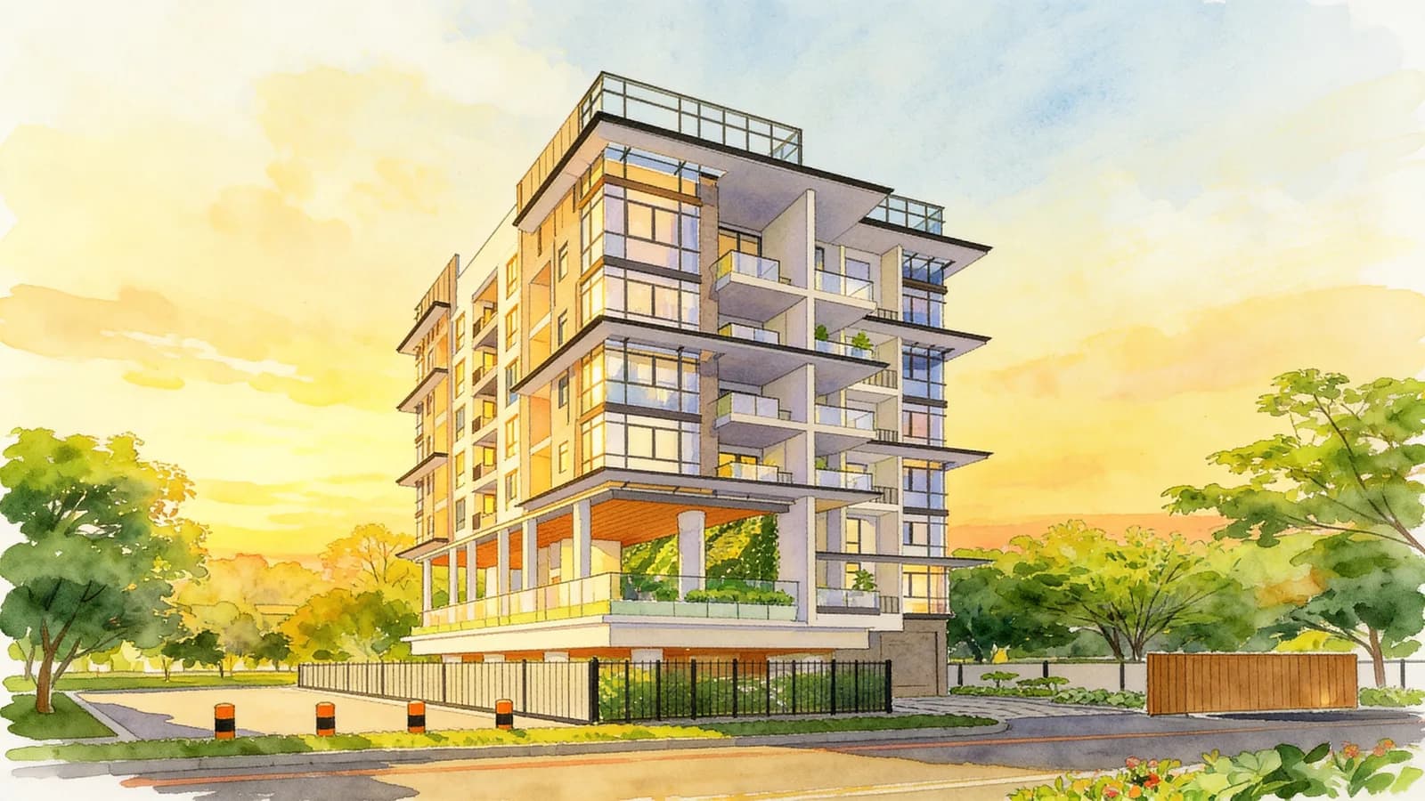 The Addition, an 8-storey condominium in Toa Payoh. Illustration is AI-generated.