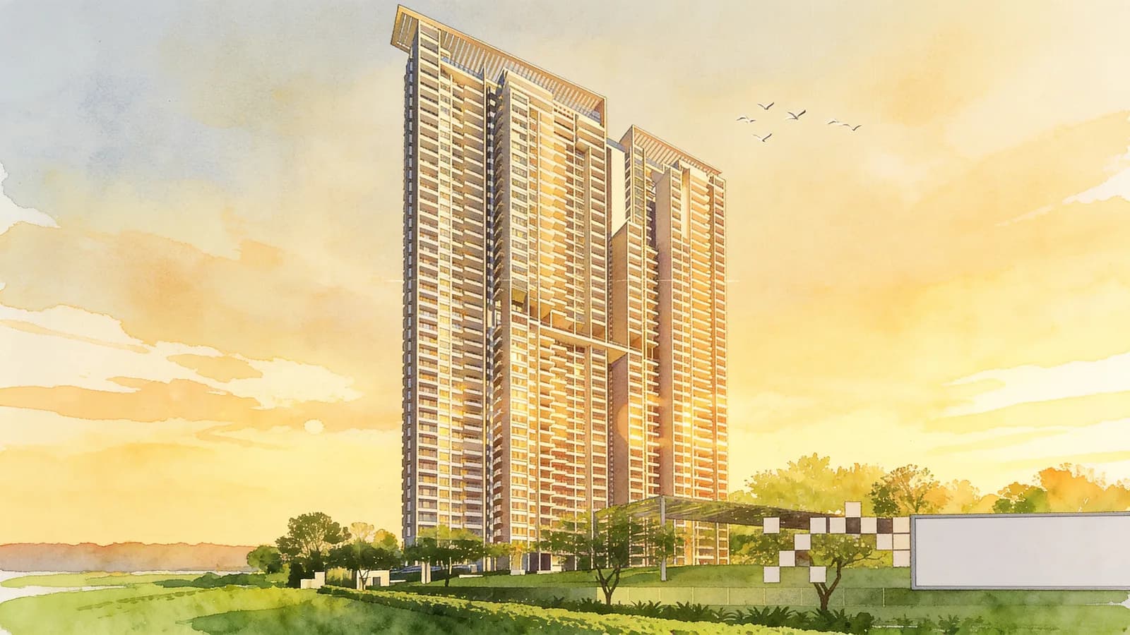 The Metropolitan Condominium, a 44-storey condominium in Bukit Merah. Illustration is AI-generated.