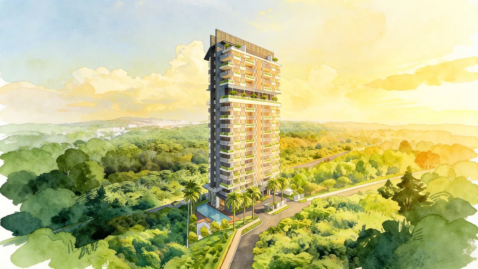 The Peak @ Cairnhill II, an 18-storey condominium in Newton. Illustration is AI-generated.