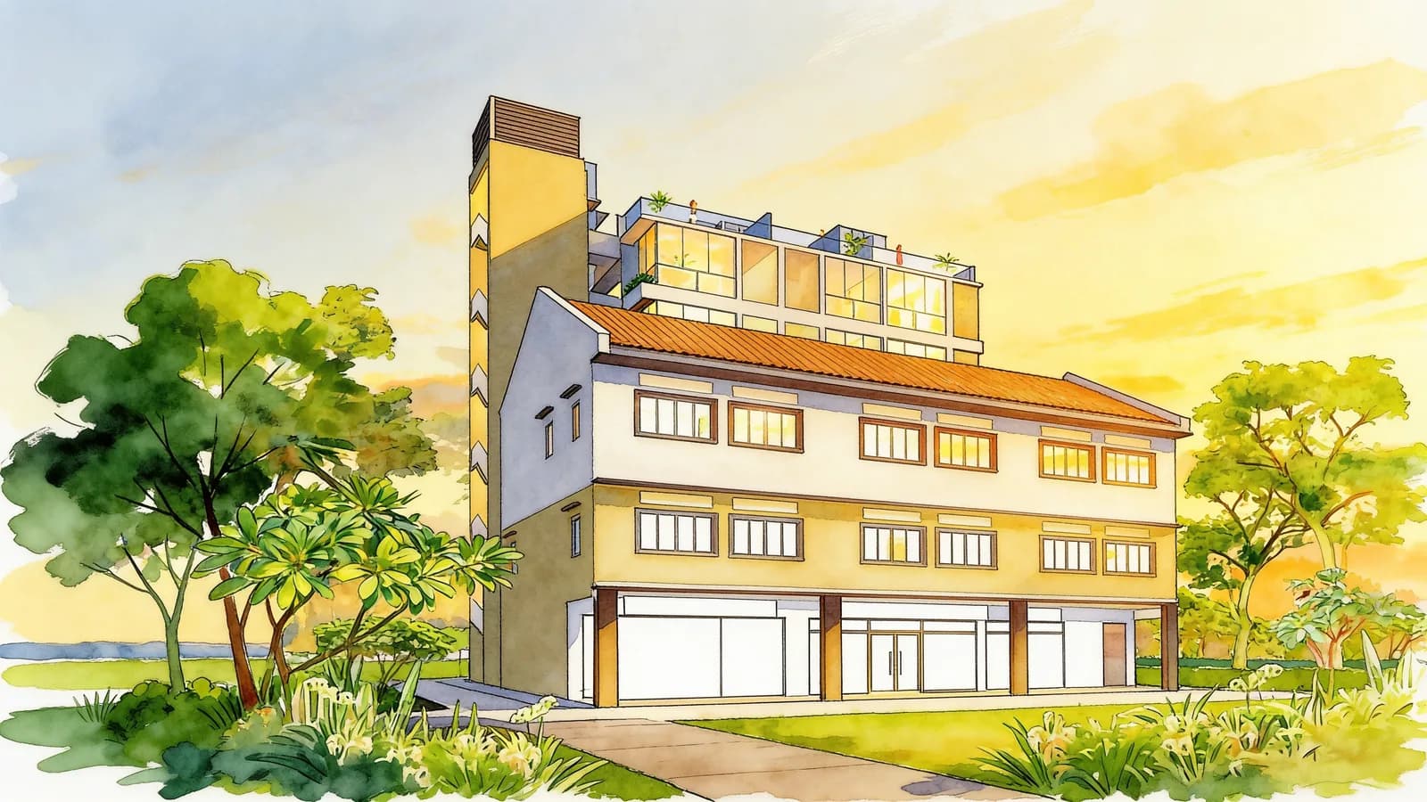 Urban Heritage, a condominium in Novena. Illustration is AI-generated.