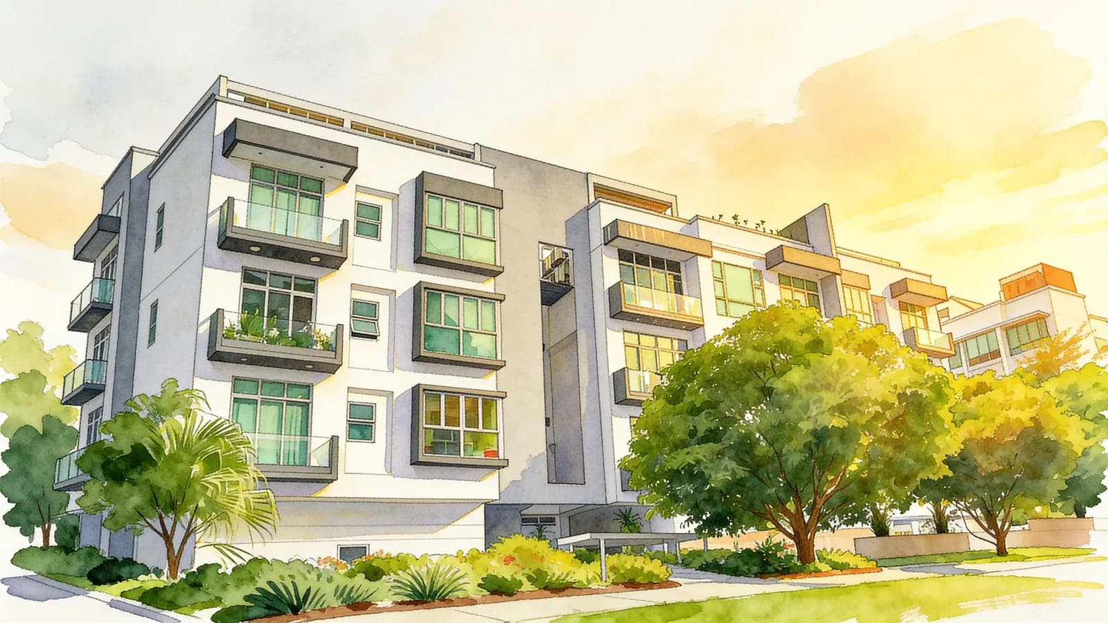 D'hillside Loft, a condominium in Queenstown. Illustration is AI-generated.