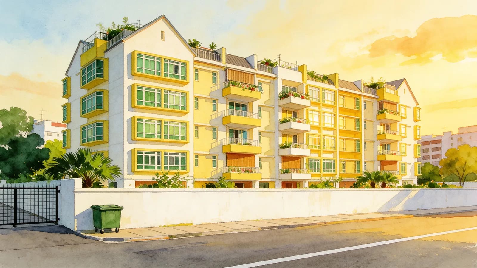 East Elegance, an apartment in Geylang. Illustration is AI-generated.