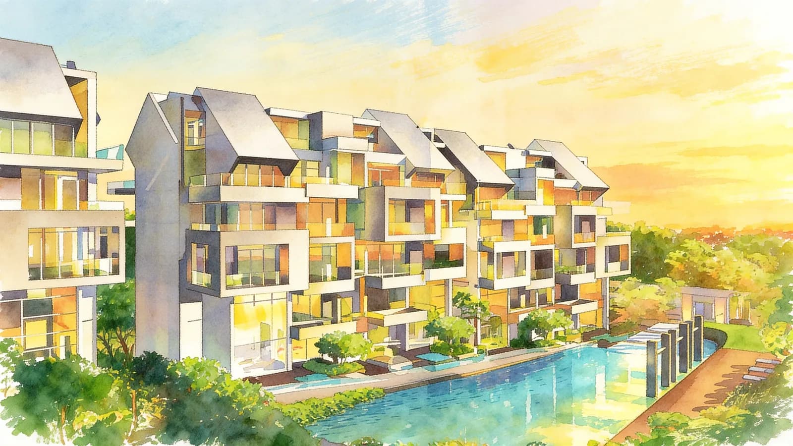 Holland Residences, a condominium in Bukit Timah. Illustration is AI-generated.
