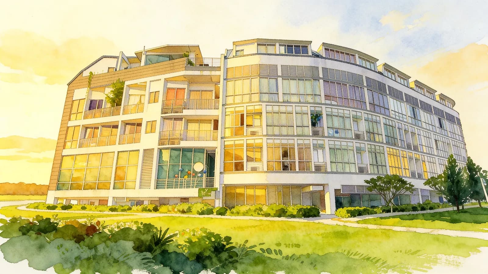 Thomson V One, a 4-storey condominium in Bishan. Illustration is AI-generated.