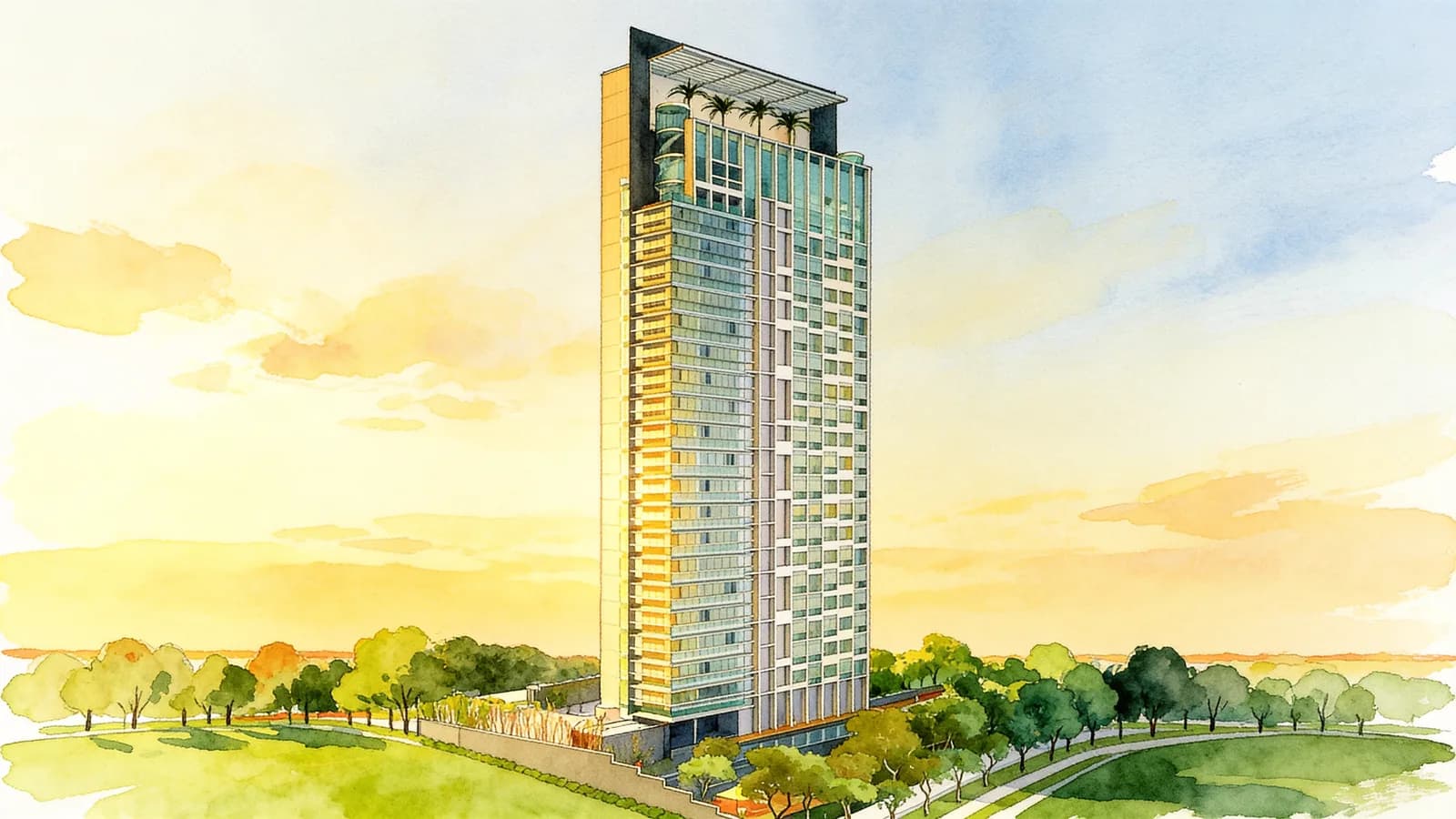 1 Moulmein Rise, an apartment in Novena. Illustration is AI-generated.