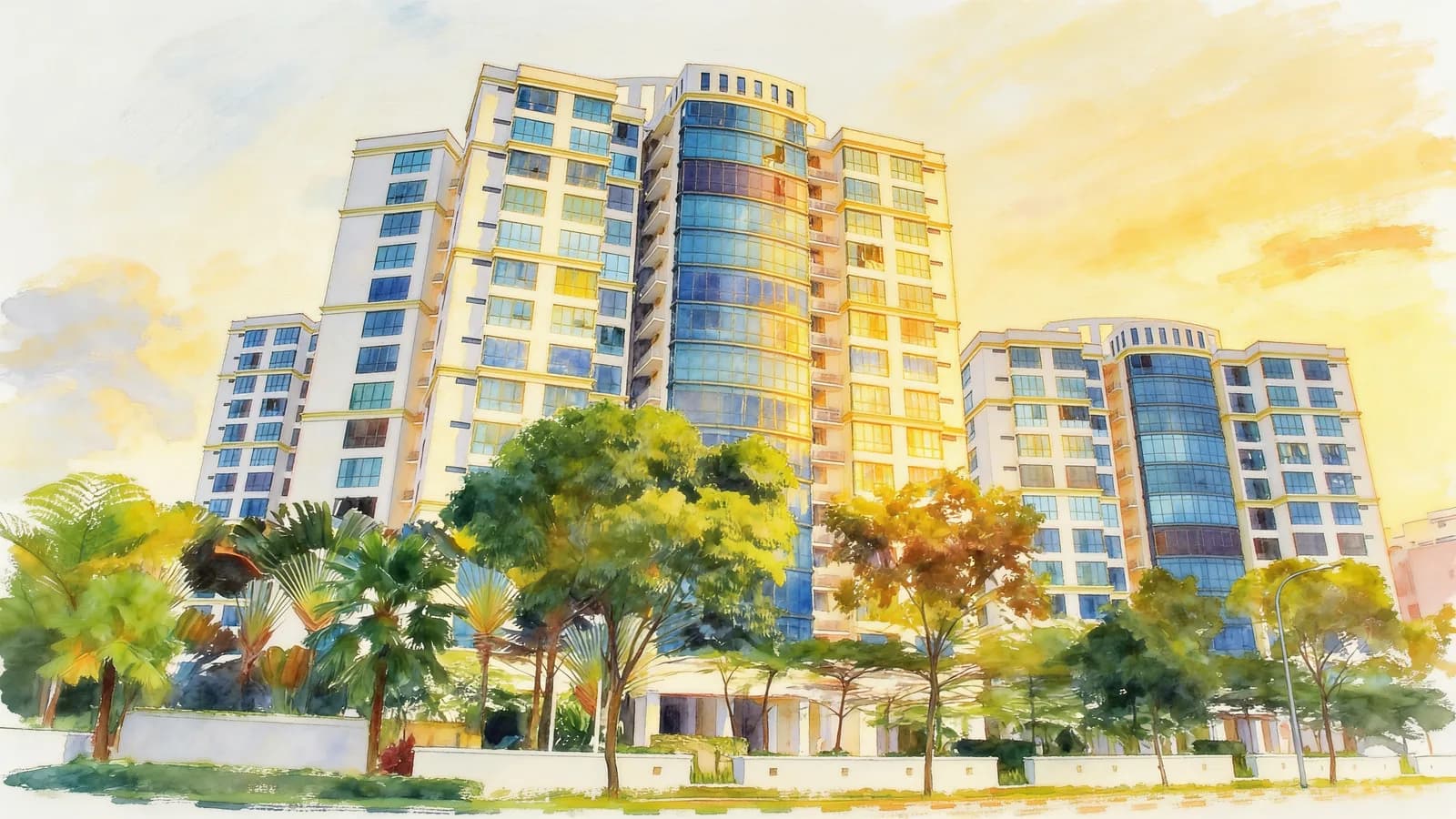 Regent Grove, a 16-storey condominium in Choa Chu Kang. Illustration is AI-generated.