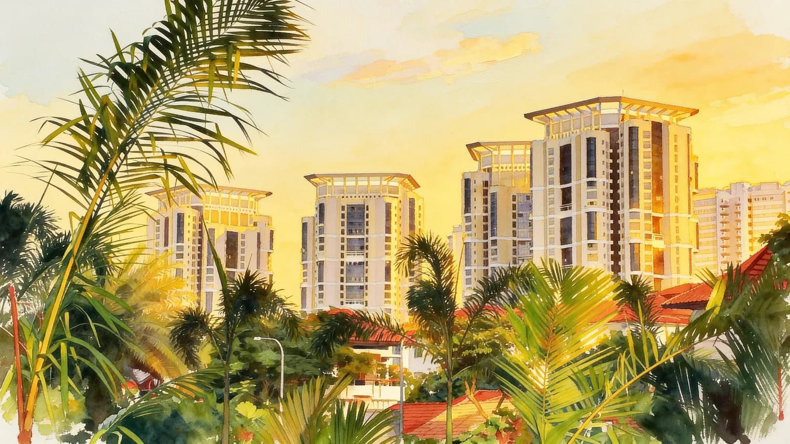 The Bayshore, a 30-storey condominium in Bedok. Illustration is AI-generated.