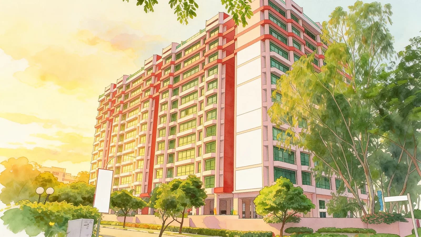 The Aberdeen, a 12-storey condominium in Kallang. Illustration is AI-generated.