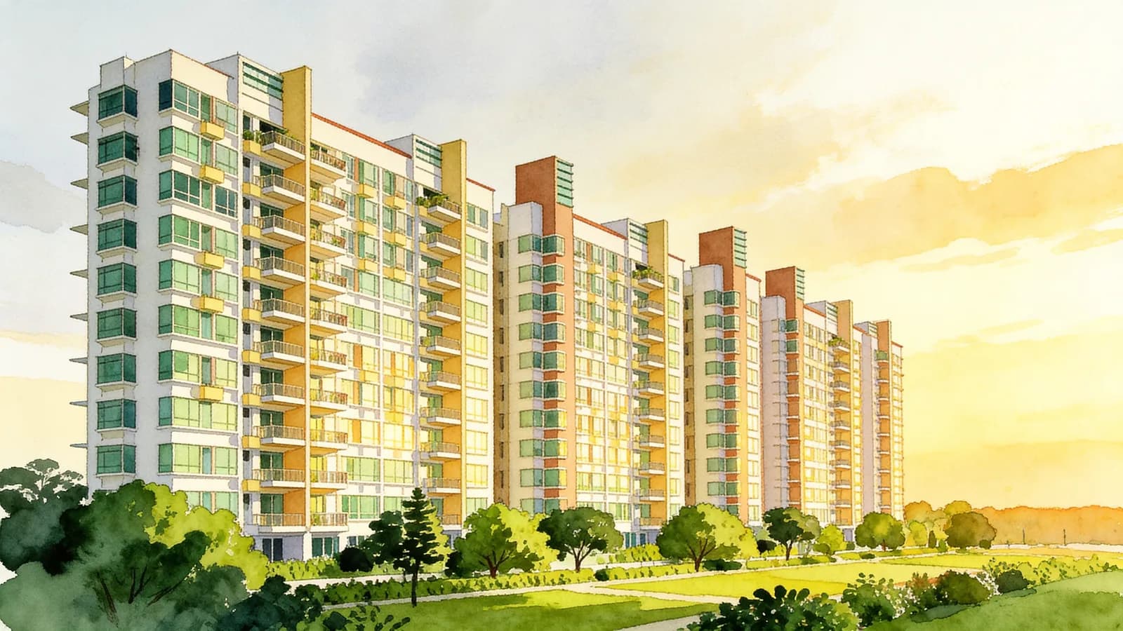 The Infiniti, a 12-storey condominium in Clementi. Illustration is AI-generated.