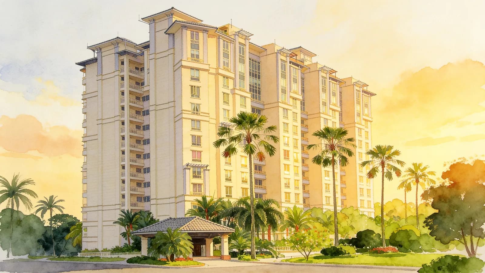 Yishun Sapphire, a 16-storey condominium in Yishun. Illustration is AI-generated.