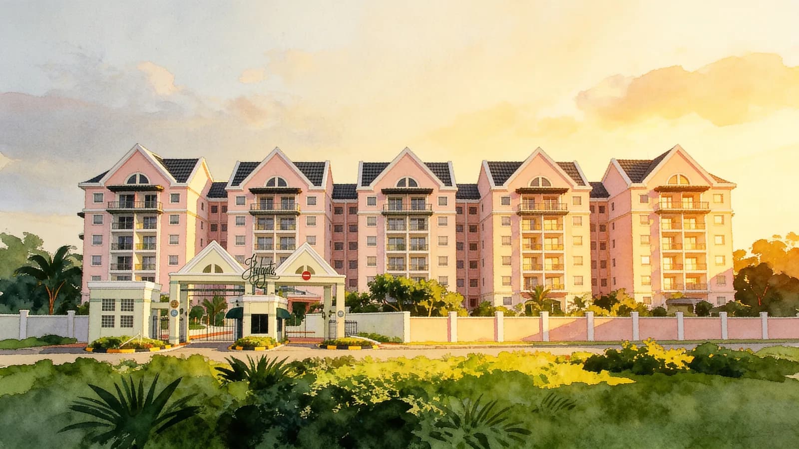 Highgate, a condominium in Bukit Timah. Illustration is AI-generated.