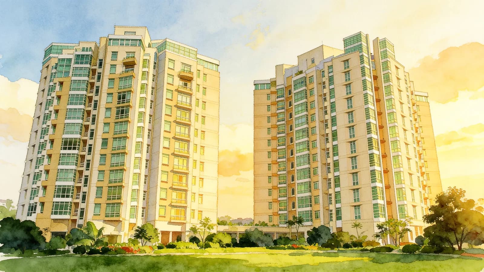Cuscaden Residences, a 20-storey condominium in Orchard. Illustration is AI-generated.