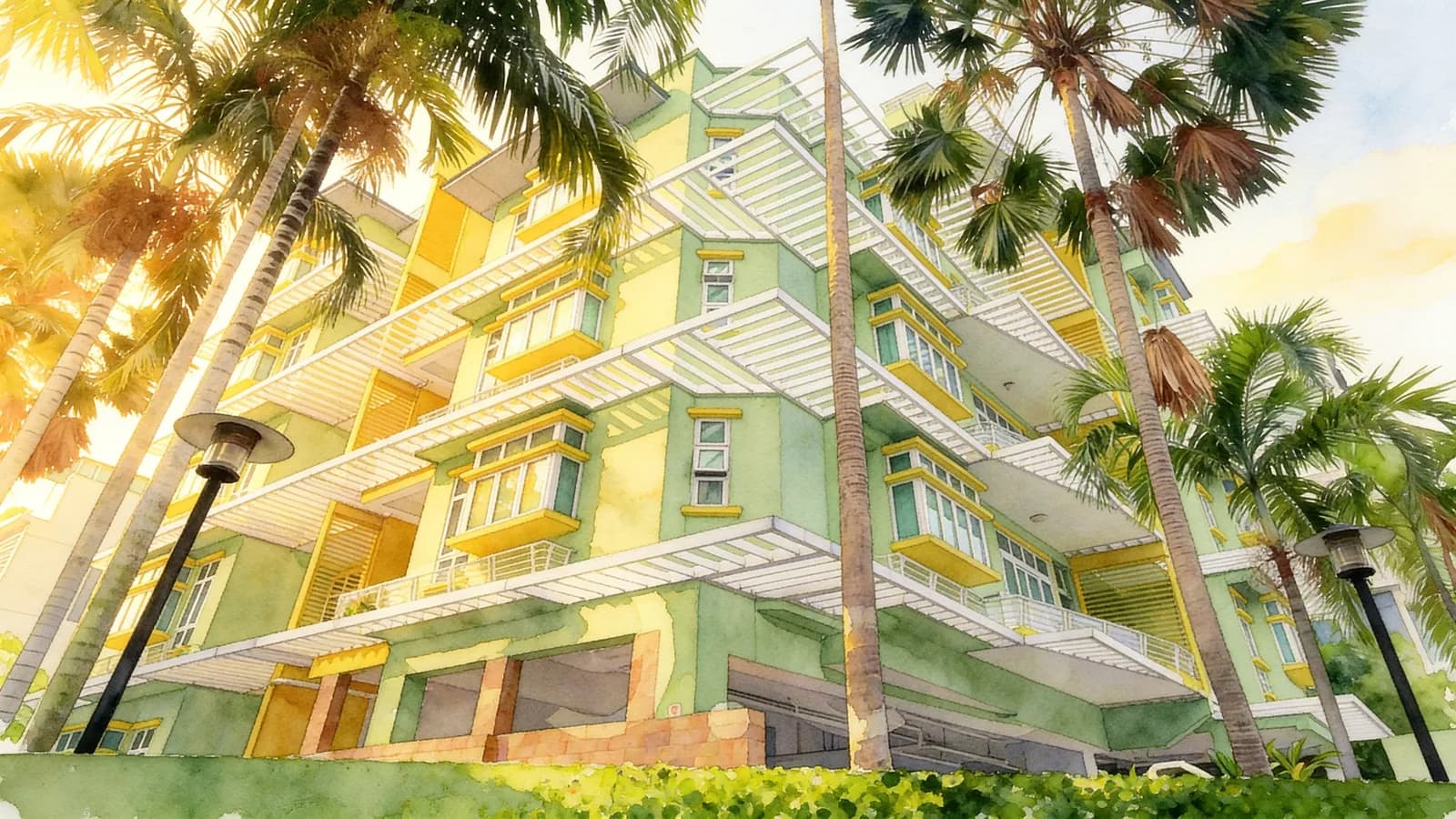 Taipan Jade, an apartment in Geylang. Illustration is AI-generated.