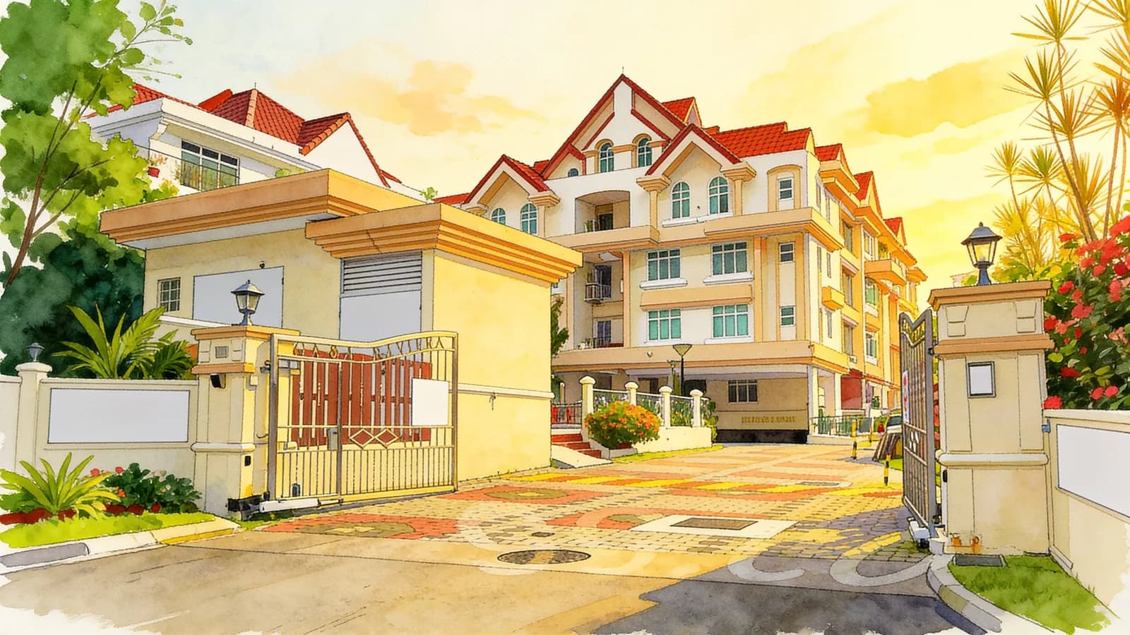 Casa Riviera, a condominium in Serangoon. Illustration is AI-generated.