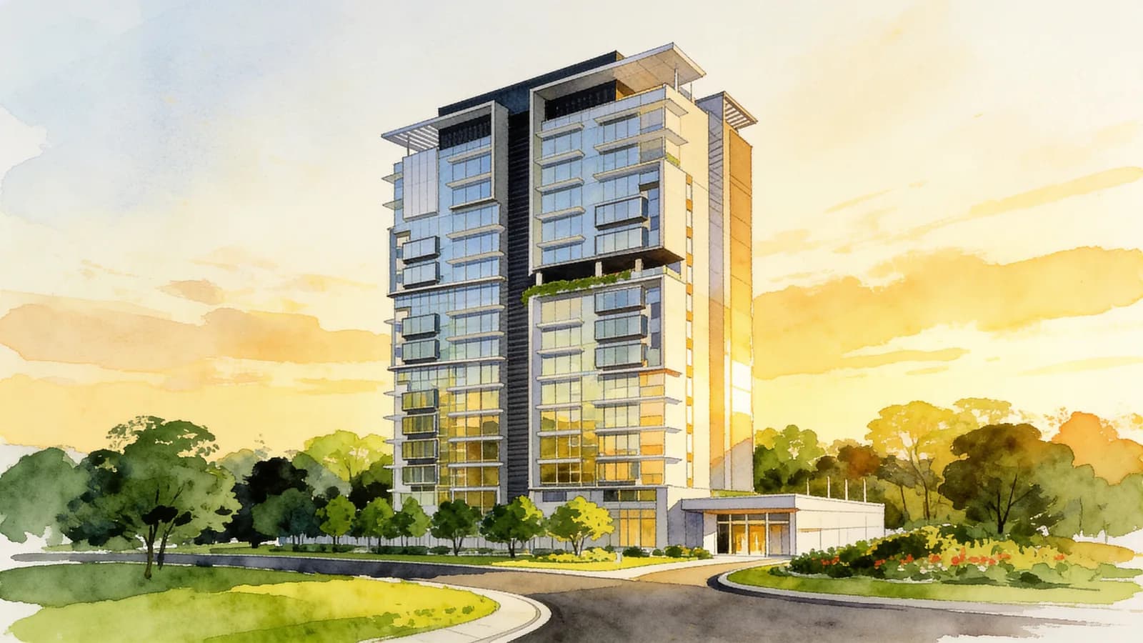 Pinnacle 16, a condominium in Novena. Illustration is AI-generated.