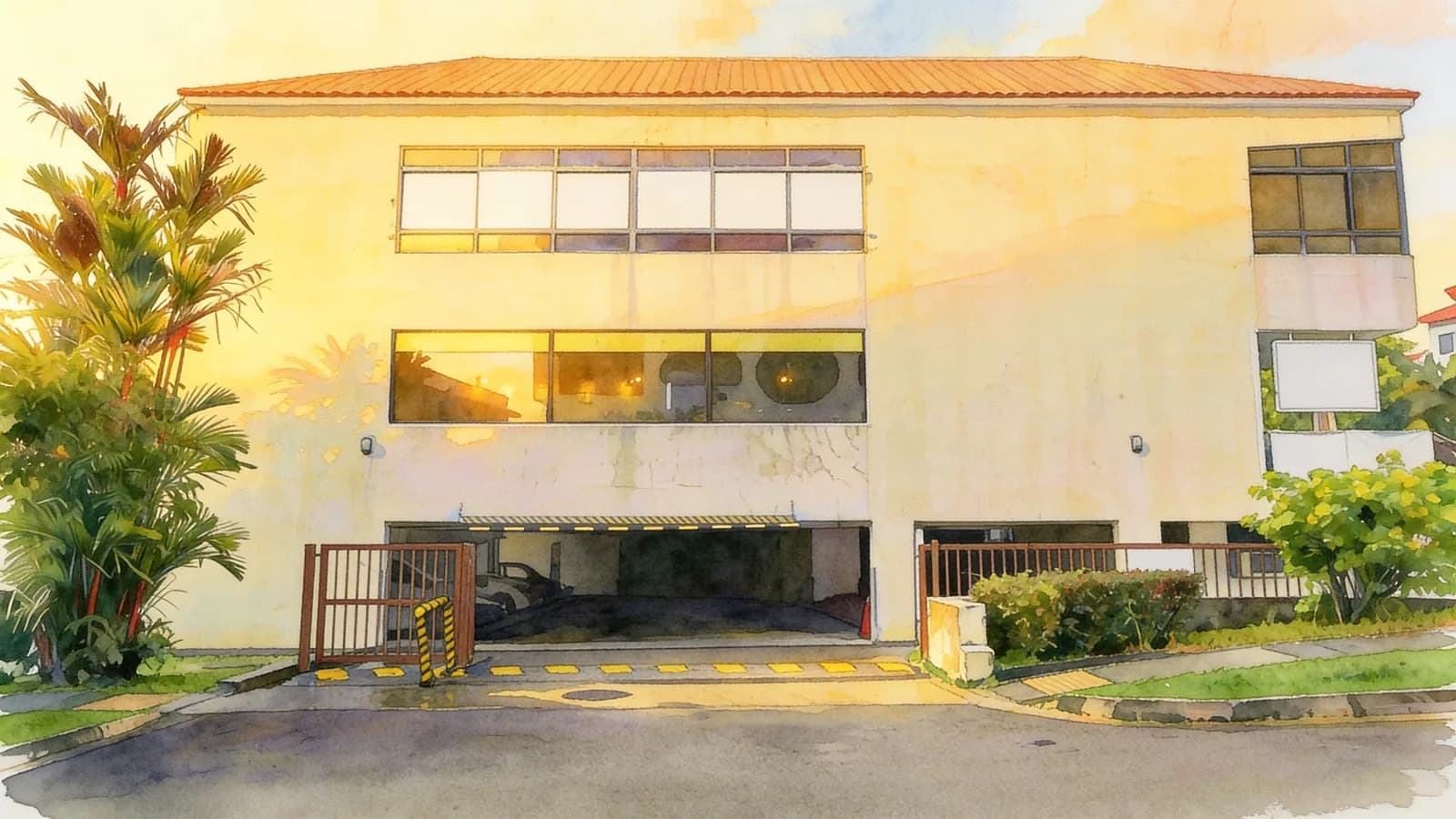 Kilat Centre, an apartment in Bukit Timah. Illustration is AI-generated.