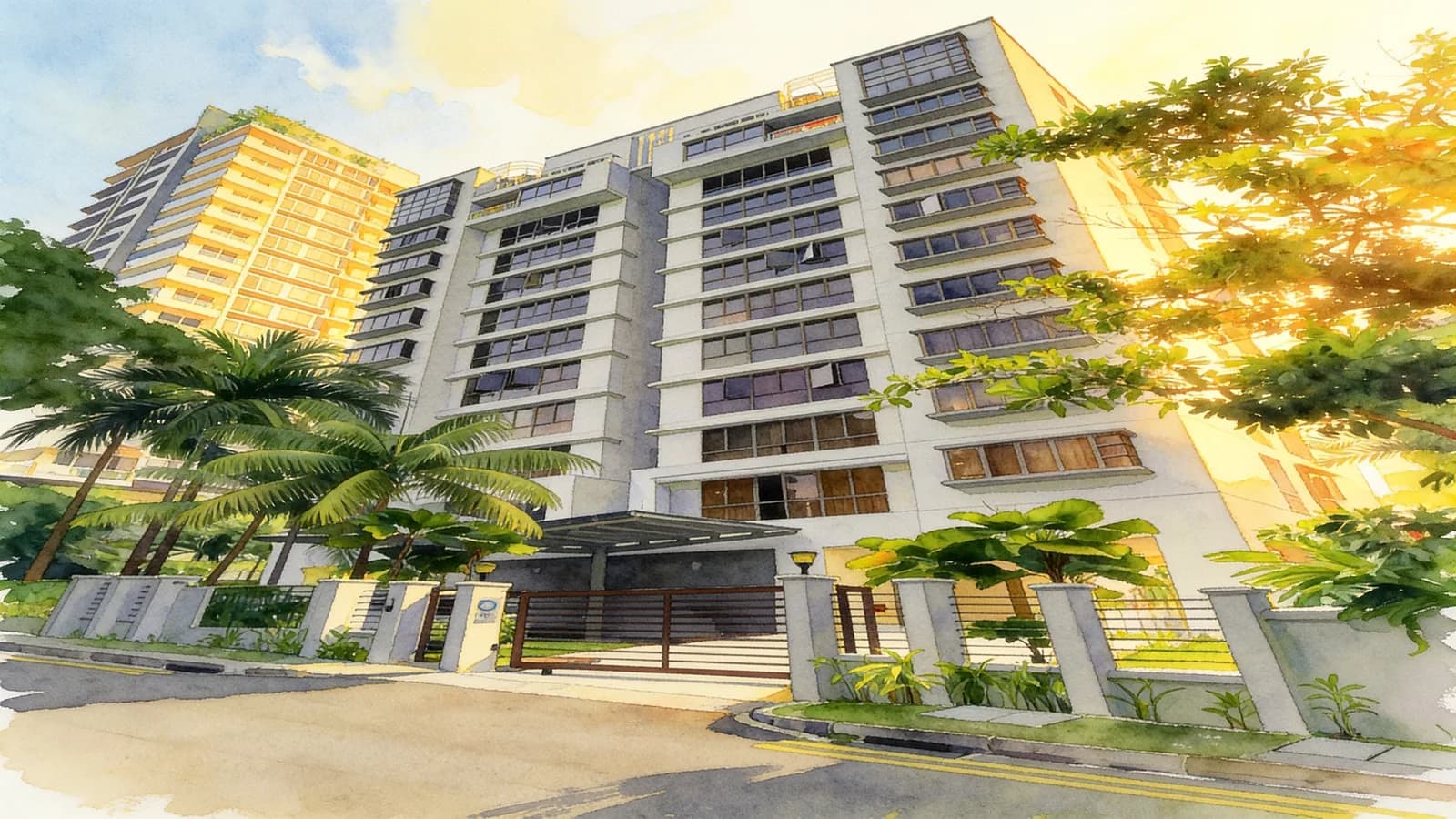 Belmondo View, a 12-storey condominium in Novena. Illustration is AI-generated.