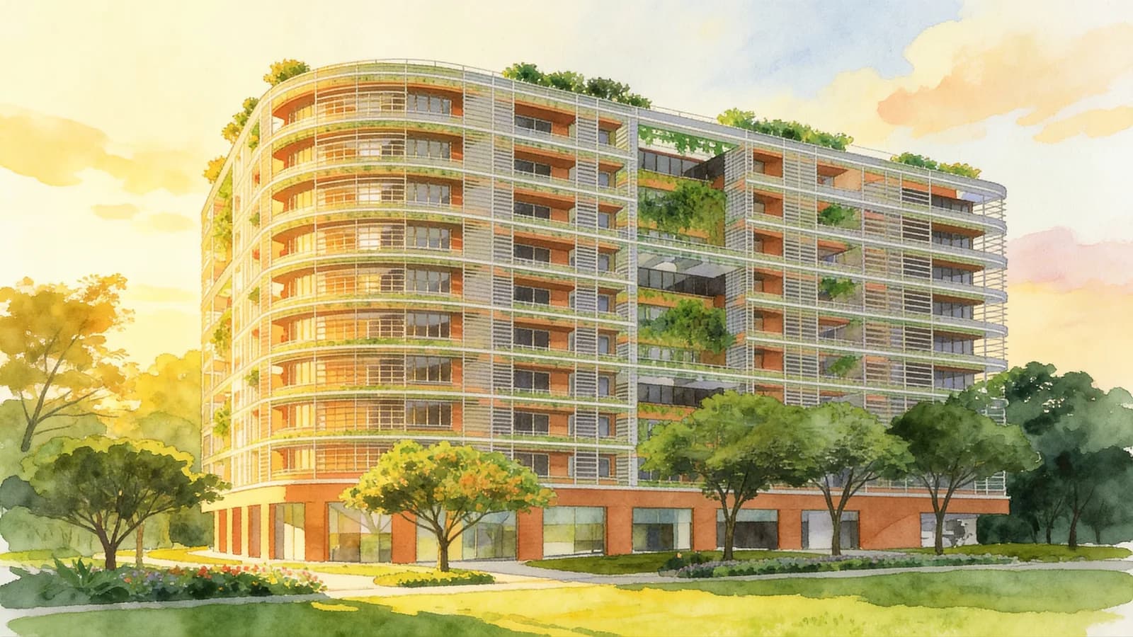 One Oxley Rise, an apartment in Museum. Illustration is AI-generated.
