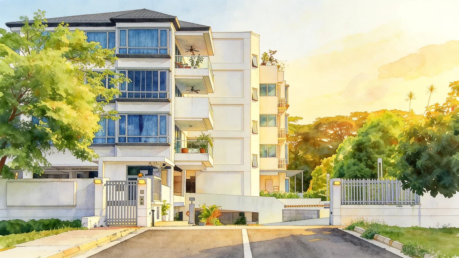 Bleu @ East Coast, a condominium in Bedok. Illustration is AI-generated.