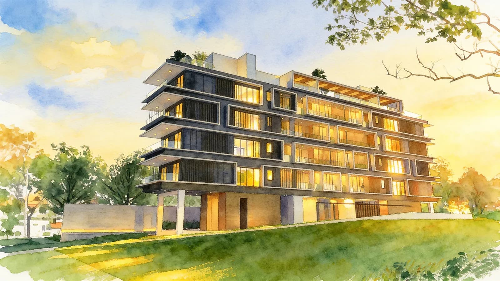 Rich Residence, an apartment in Hougang. Illustration is AI-generated.