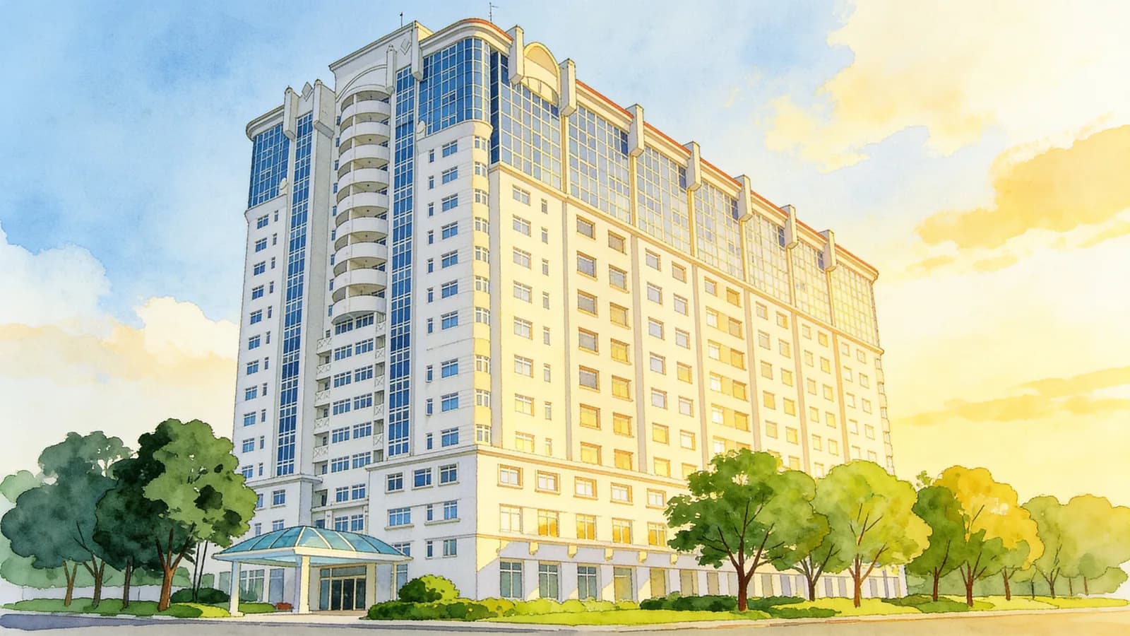 La Crystal, a condominium in River Valley. Illustration is AI-generated.