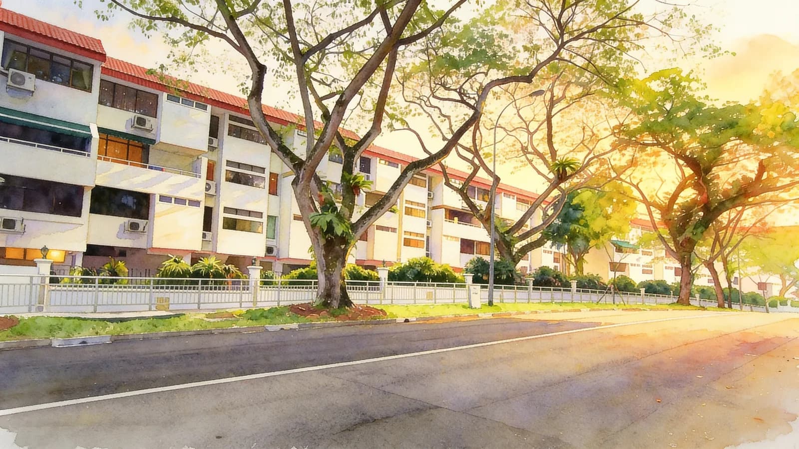 Hillcrest Arcadia, a condominium in Bukit Timah. Illustration is AI-generated.