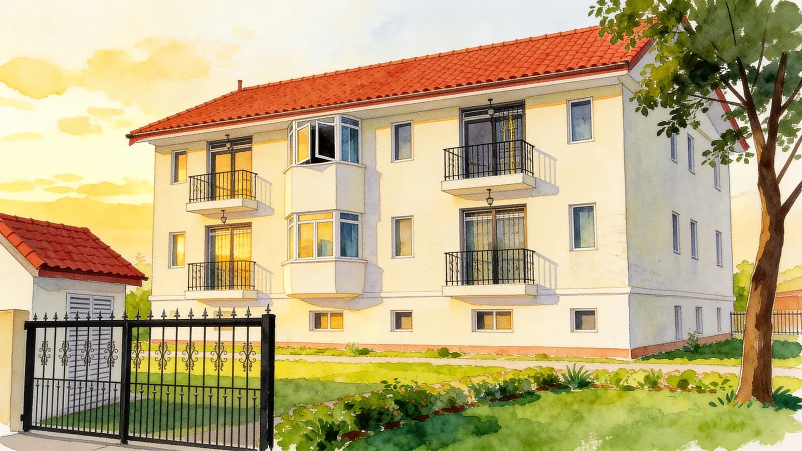 Haig Lodge, an apartment in Marine Parade. Illustration is AI-generated.