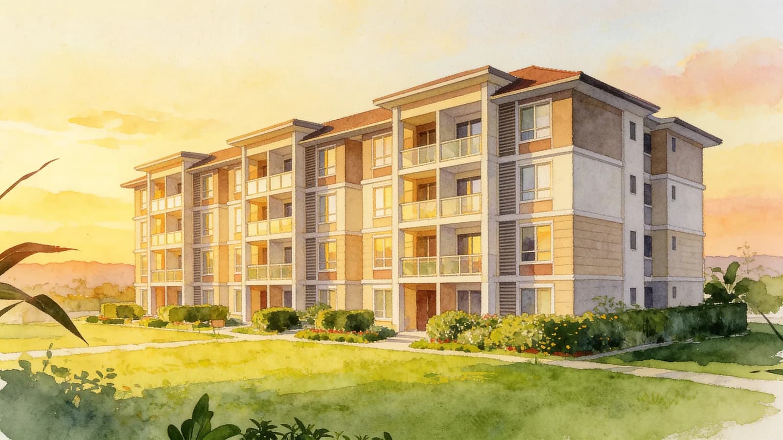 Villa De West, a condominium in Queenstown. Illustration is AI-generated.
