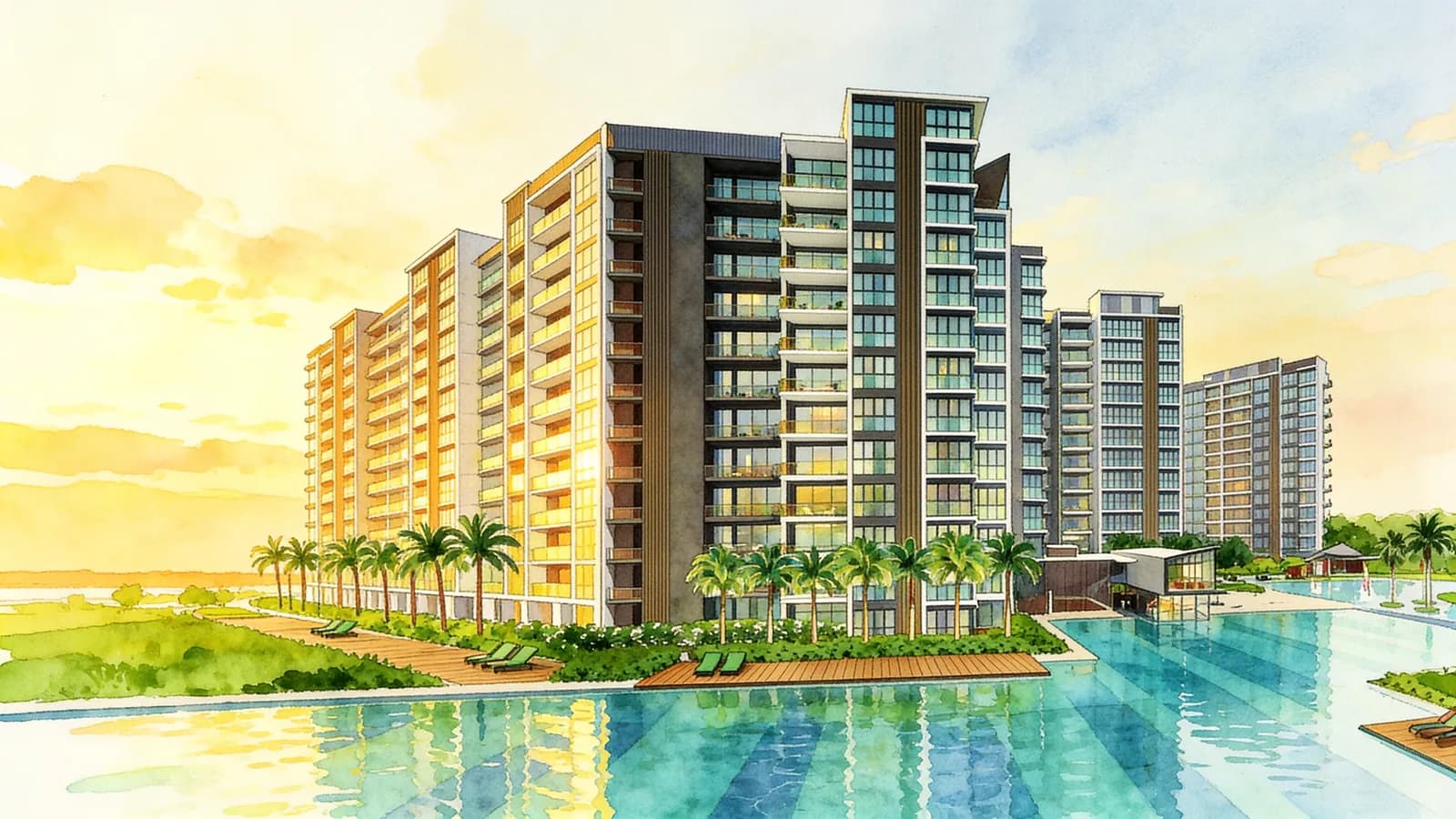 The Criterion, a 13-storey executive condominium in Yishun. Illustration is AI-generated.