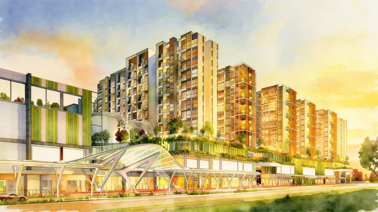 North Park Residences, a 13-storey condominium in Yishun. Illustration is AI-generated.