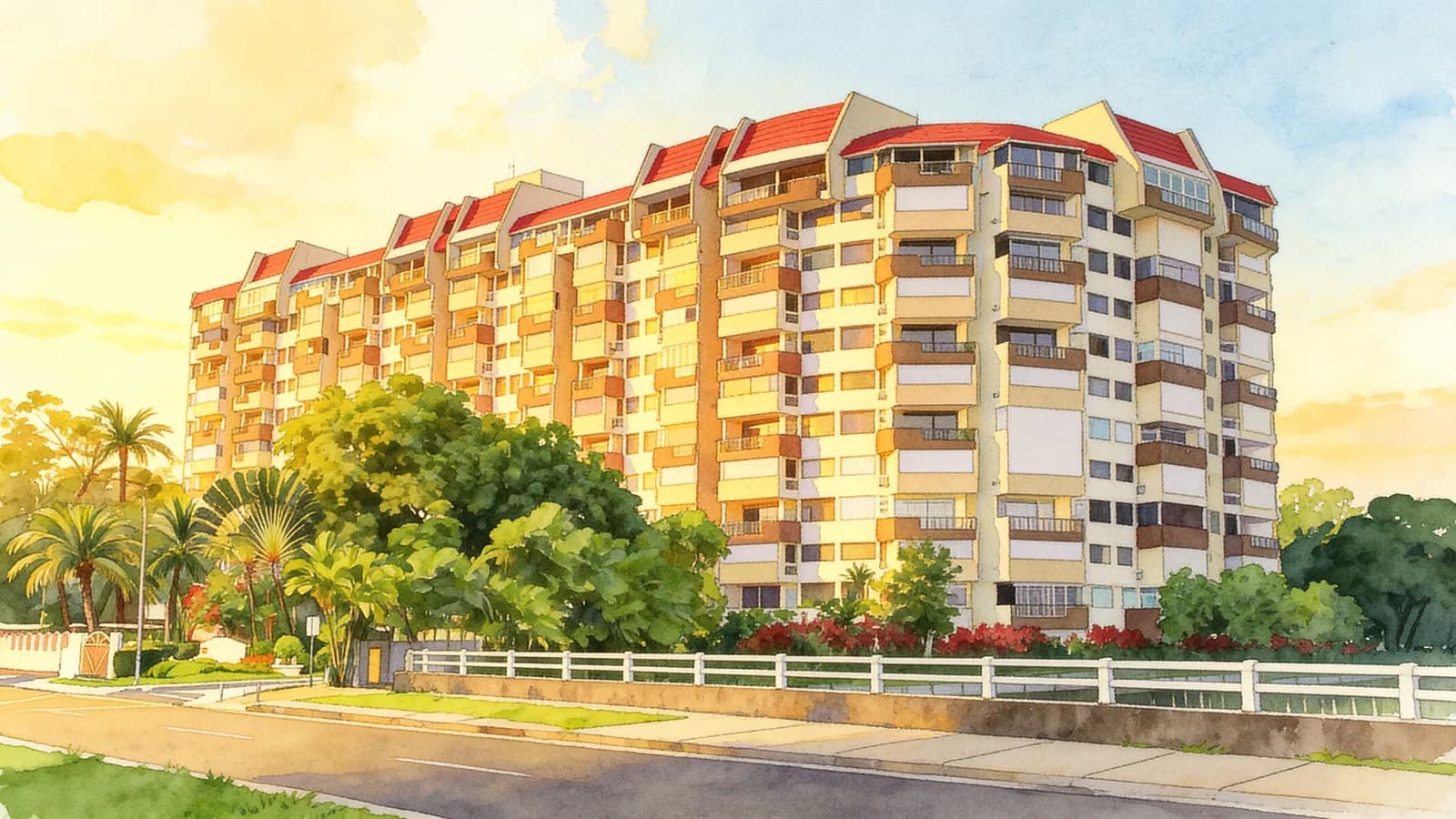 Lakepoint Condominium, a condominium in Jurong West. Illustration is AI-generated.