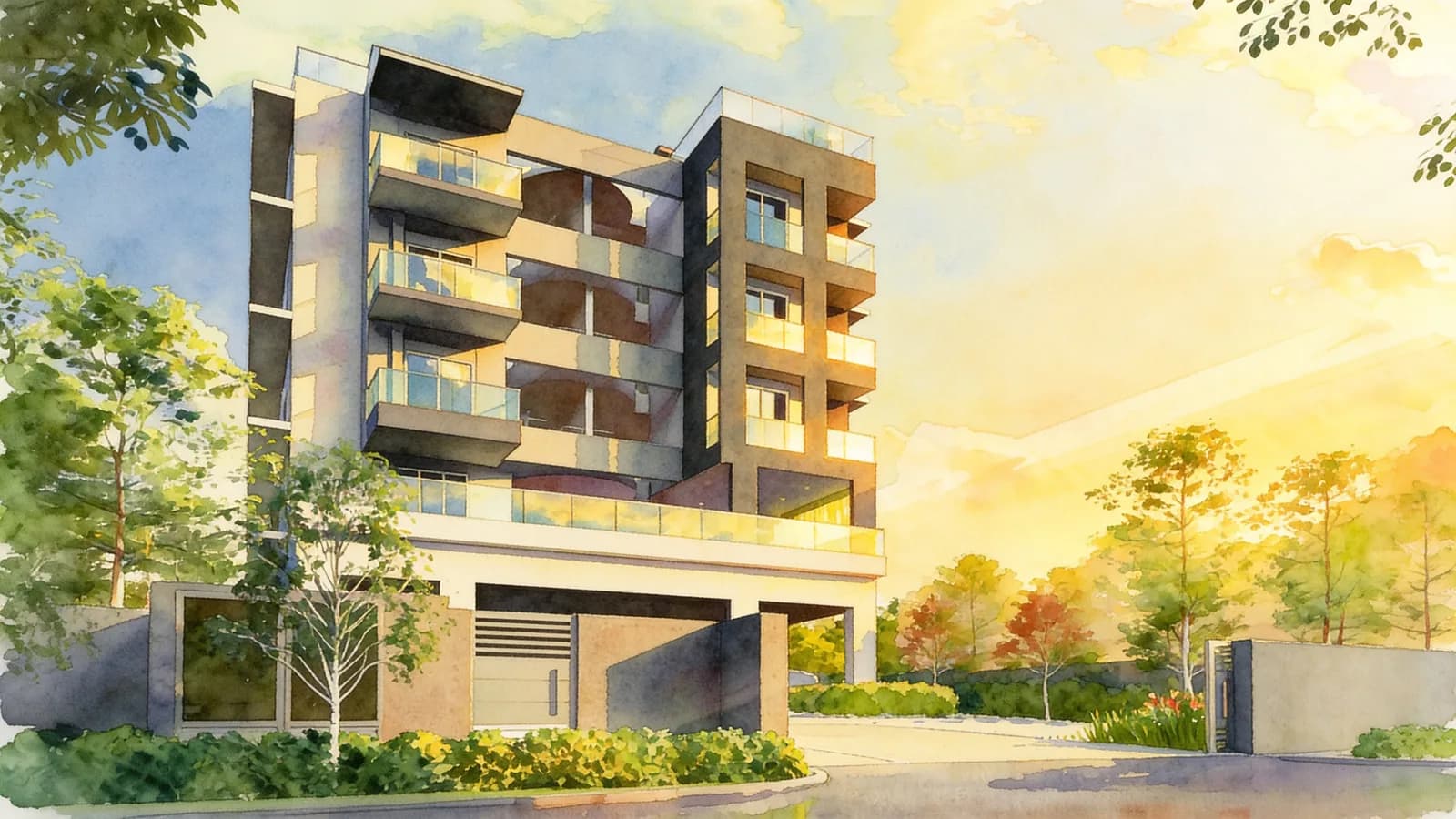 Seraya Residences, a 5-storey condominium in Marine Parade. Illustration is AI-generated.
