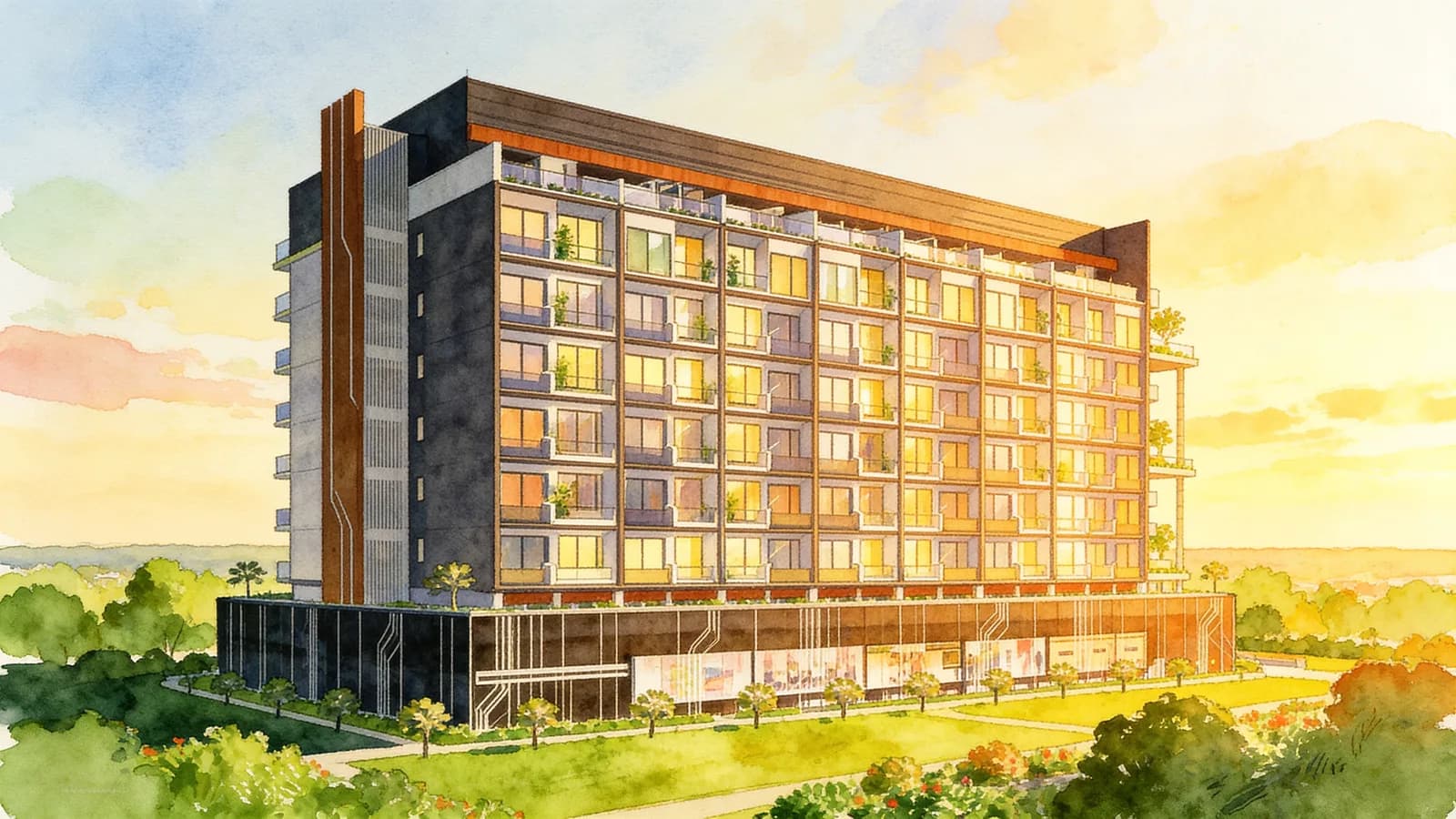 Millage, a 10-storey condominium in Geylang. Illustration is AI-generated.