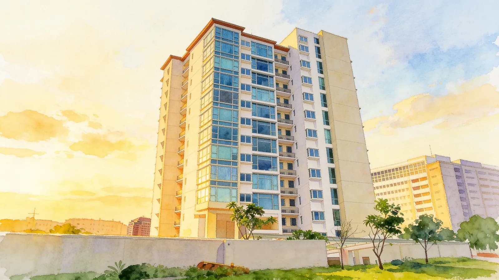 The Metz, a condominium in River Valley. Illustration is AI-generated.