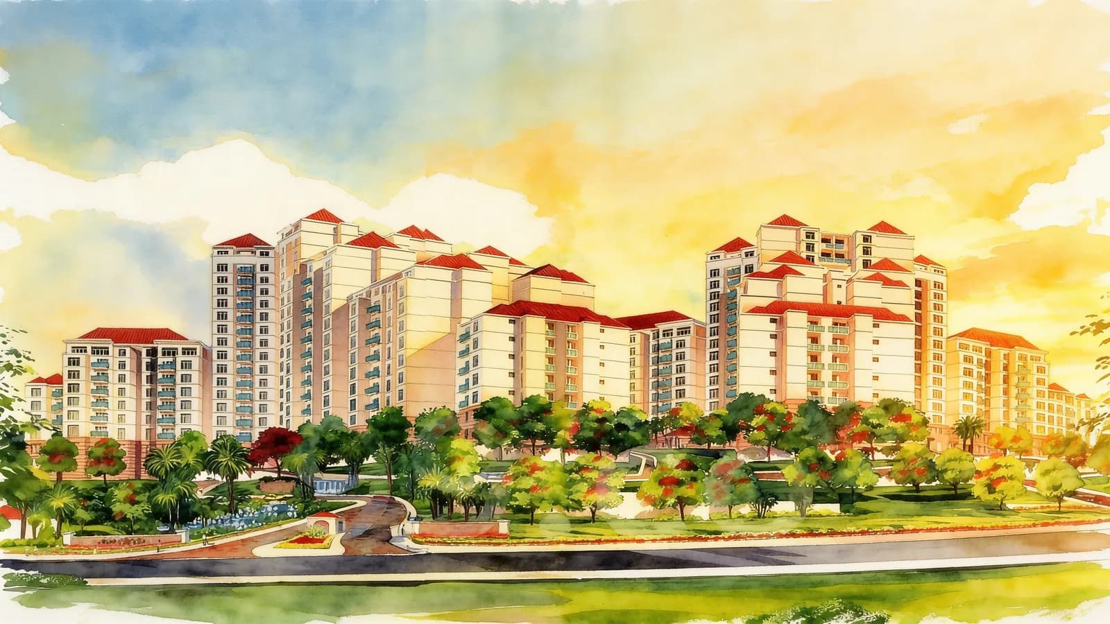 Aspen Heights, a 16-storey condominium in River Valley. Illustration is AI-generated.