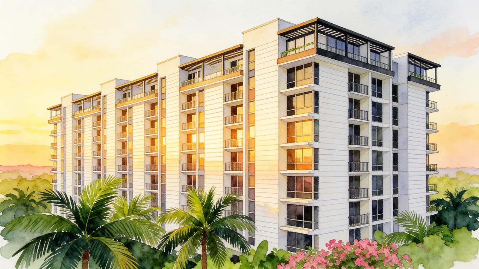 Elliot At The East Coast, a condominium in Bedok. Illustration is AI-generated.