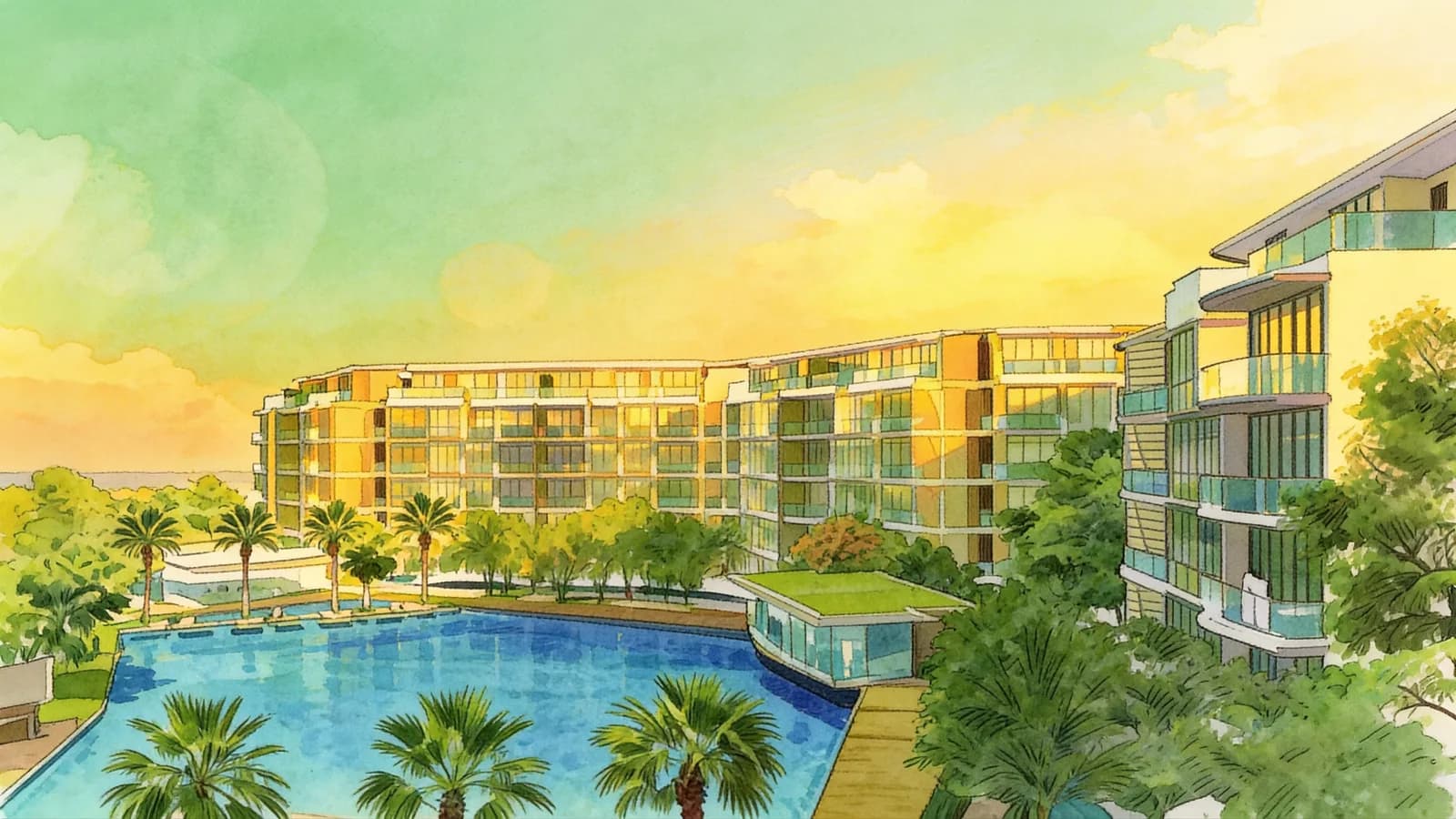 Canberra Residences, a 5-storey condominium in Sembawang. Illustration is AI-generated.