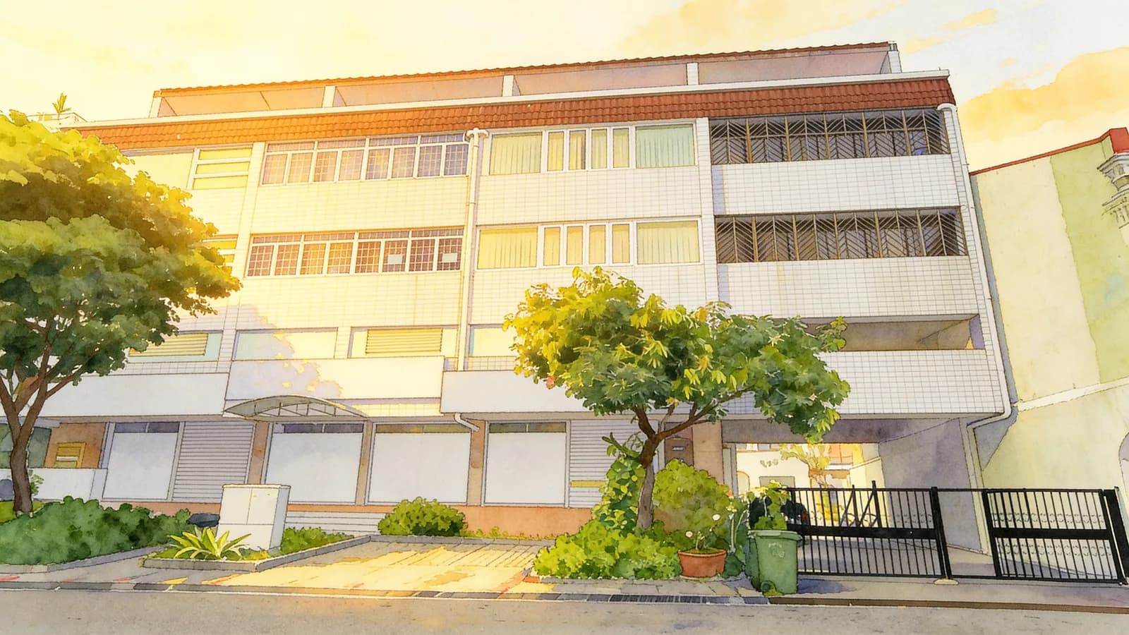 Owen Court, an apartment in Kallang. Illustration is AI-generated.