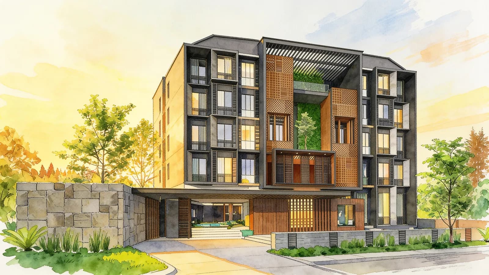 The Asana, a condominium in Bukit Timah. Illustration is AI-generated.