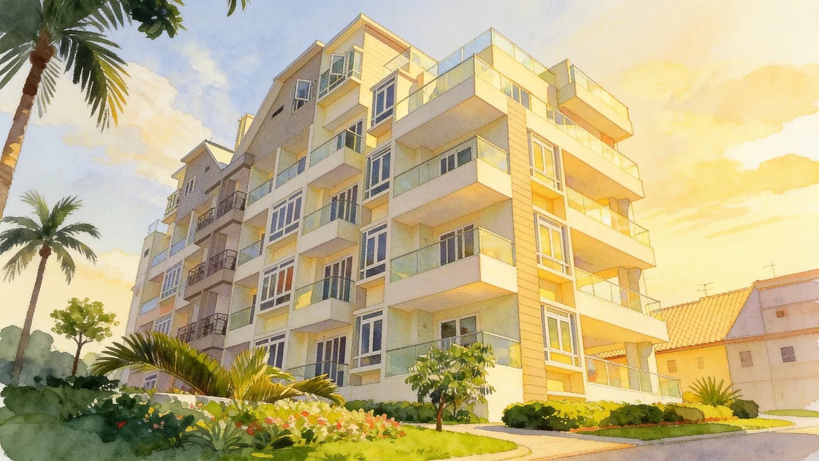 Palm Loft, an apartment in Geylang. Illustration is AI-generated.