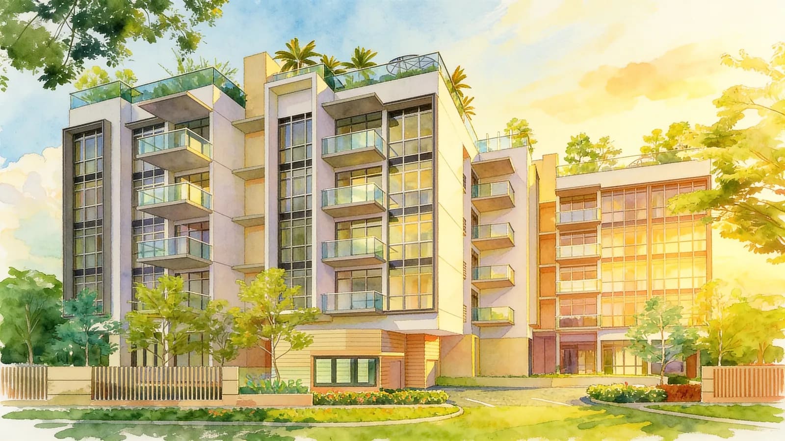 Casa Al Mare, a 5-storey development in Pasir Ris. Illustration is AI-generated.