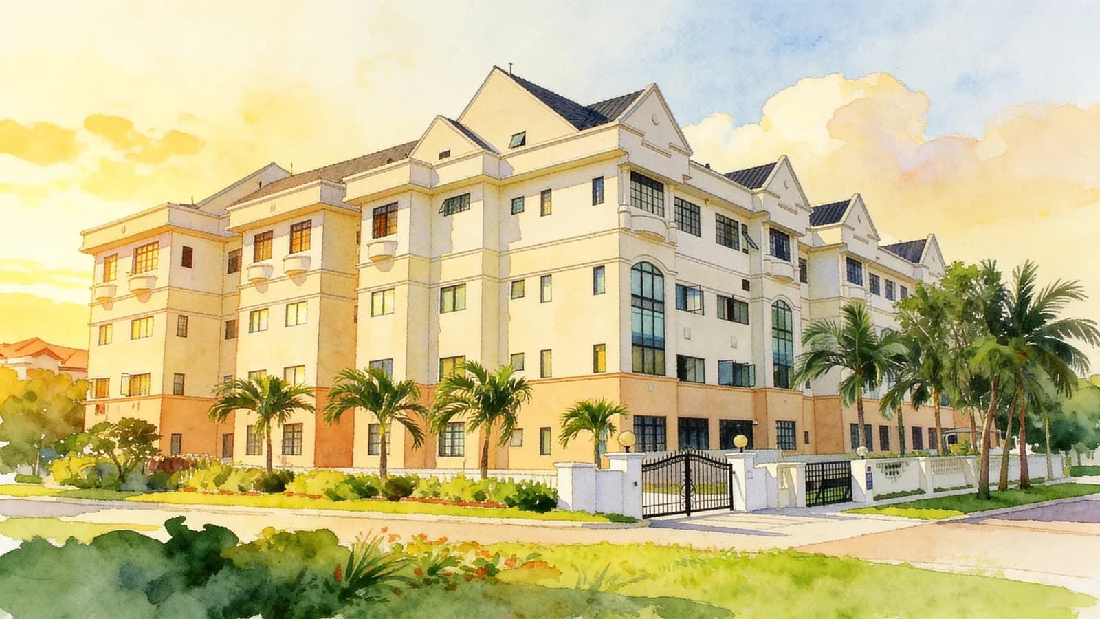 Le Conney Park, an apartment. Illustration is AI-generated.