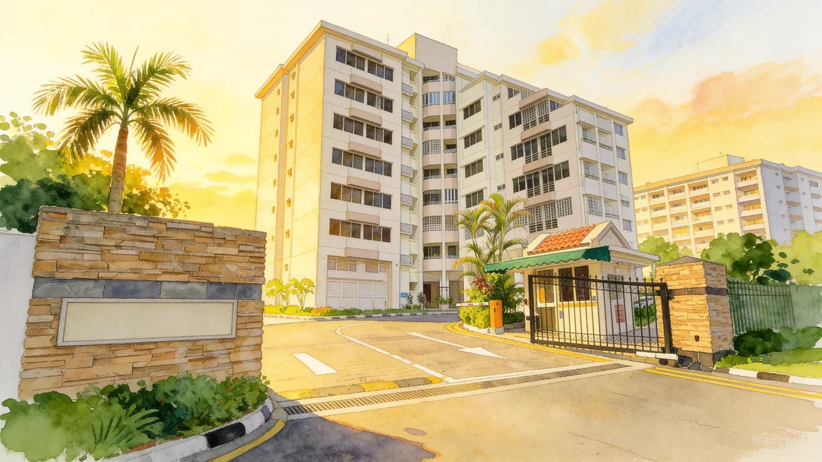 Ritz Mansion, an apartment in Novena. Illustration is AI-generated.