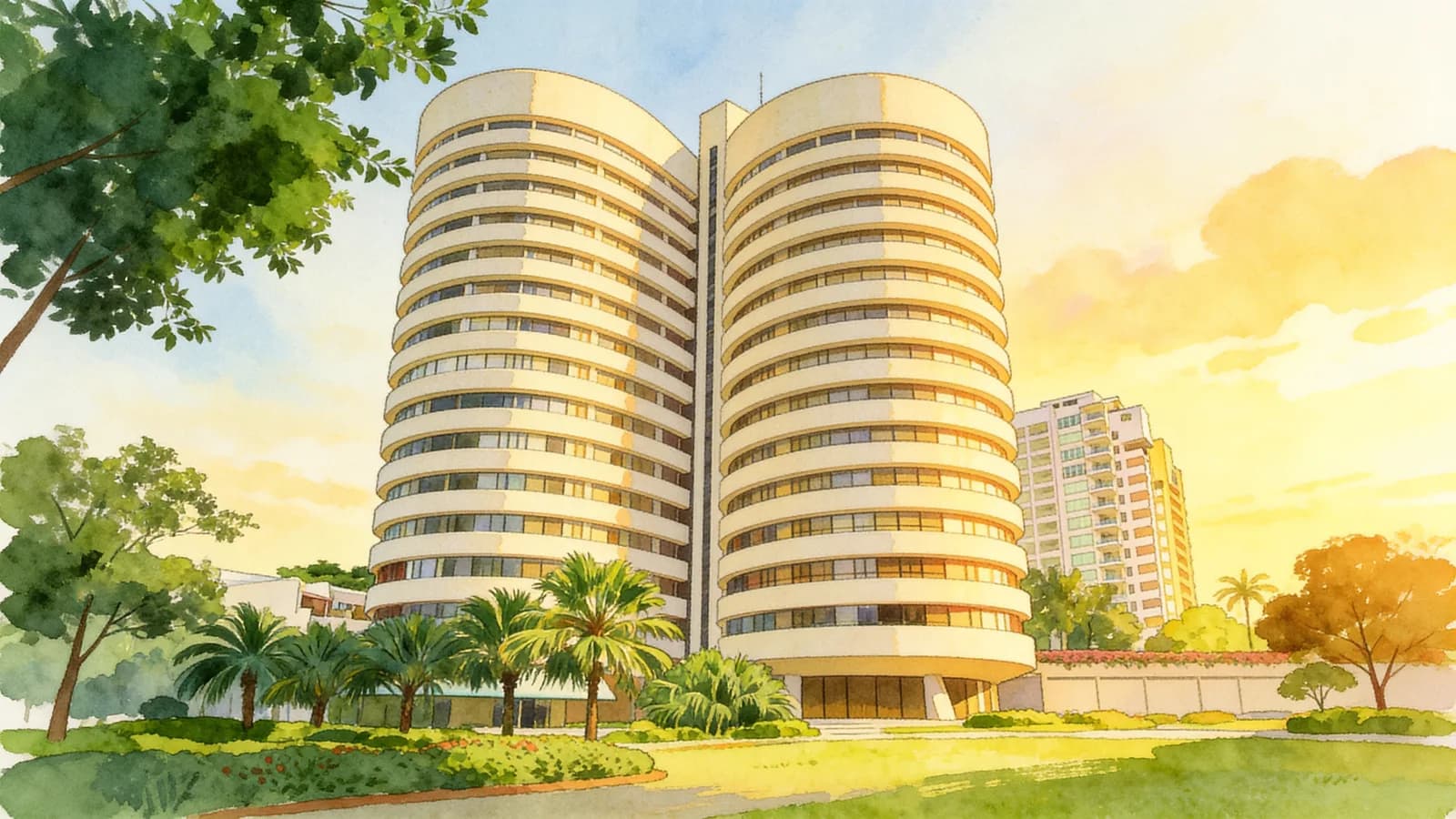 The Draycott, a condominium in Newton. Illustration is AI-generated.
