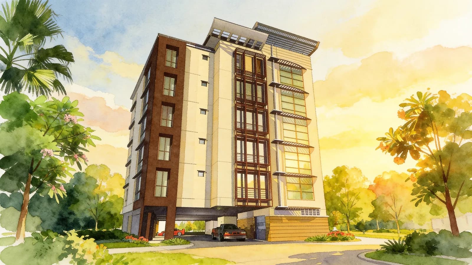 Ridge Court, a condominium in Toa Payoh. Illustration is AI-generated.