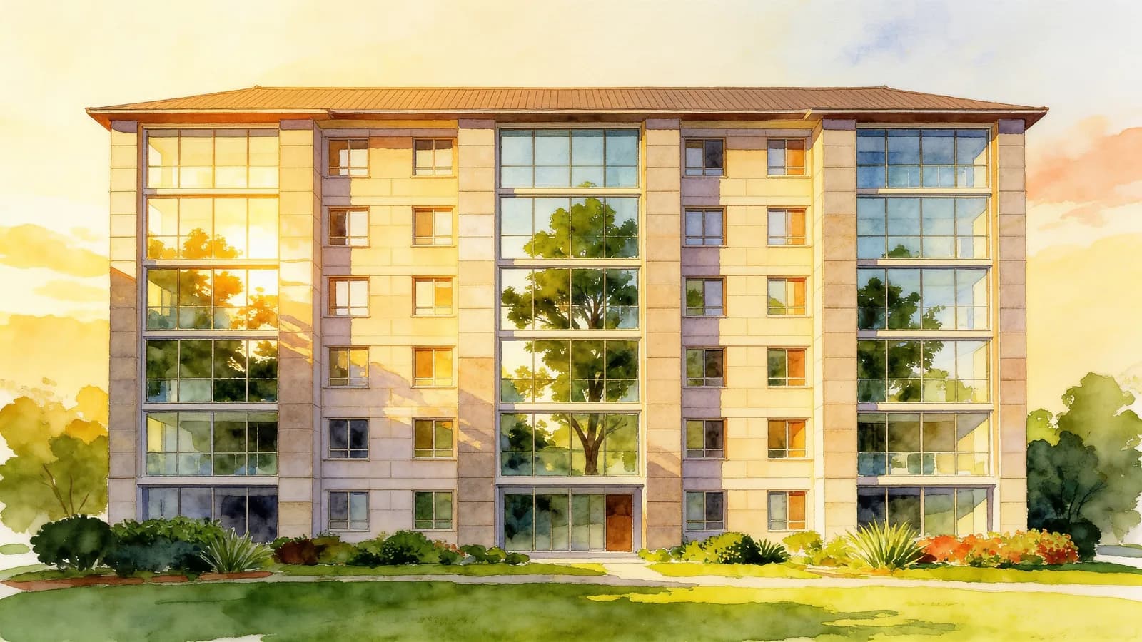 The Oxley, a 9-storey apartment in Museum. Illustration is AI-generated.