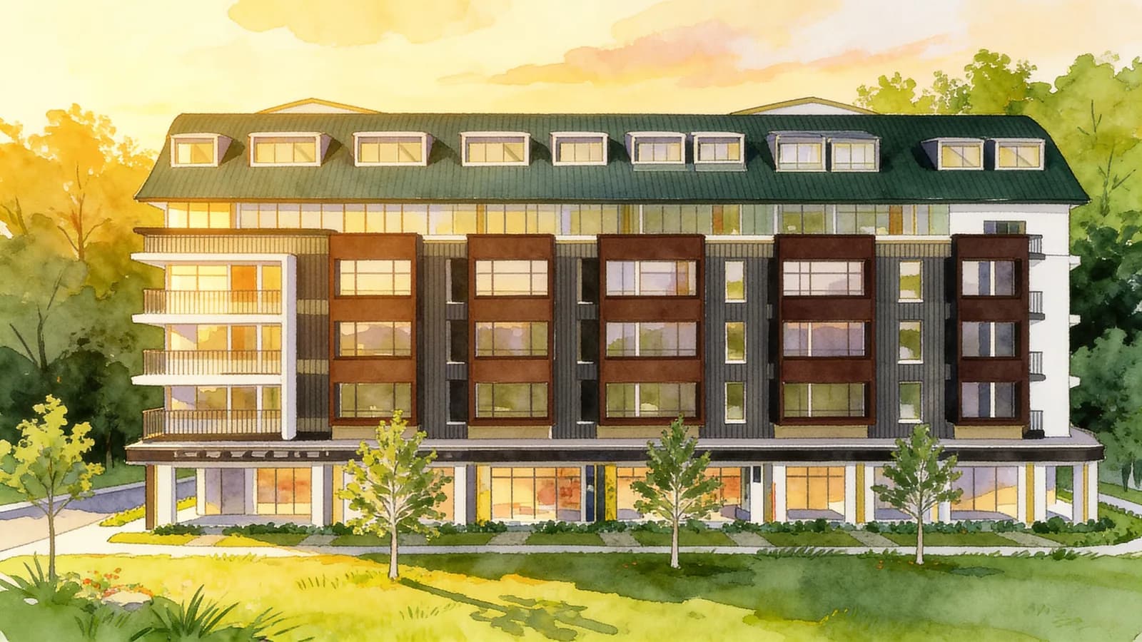Vibes @ East Coast, a 5-storey apartment in Bedok. Illustration is AI-generated.