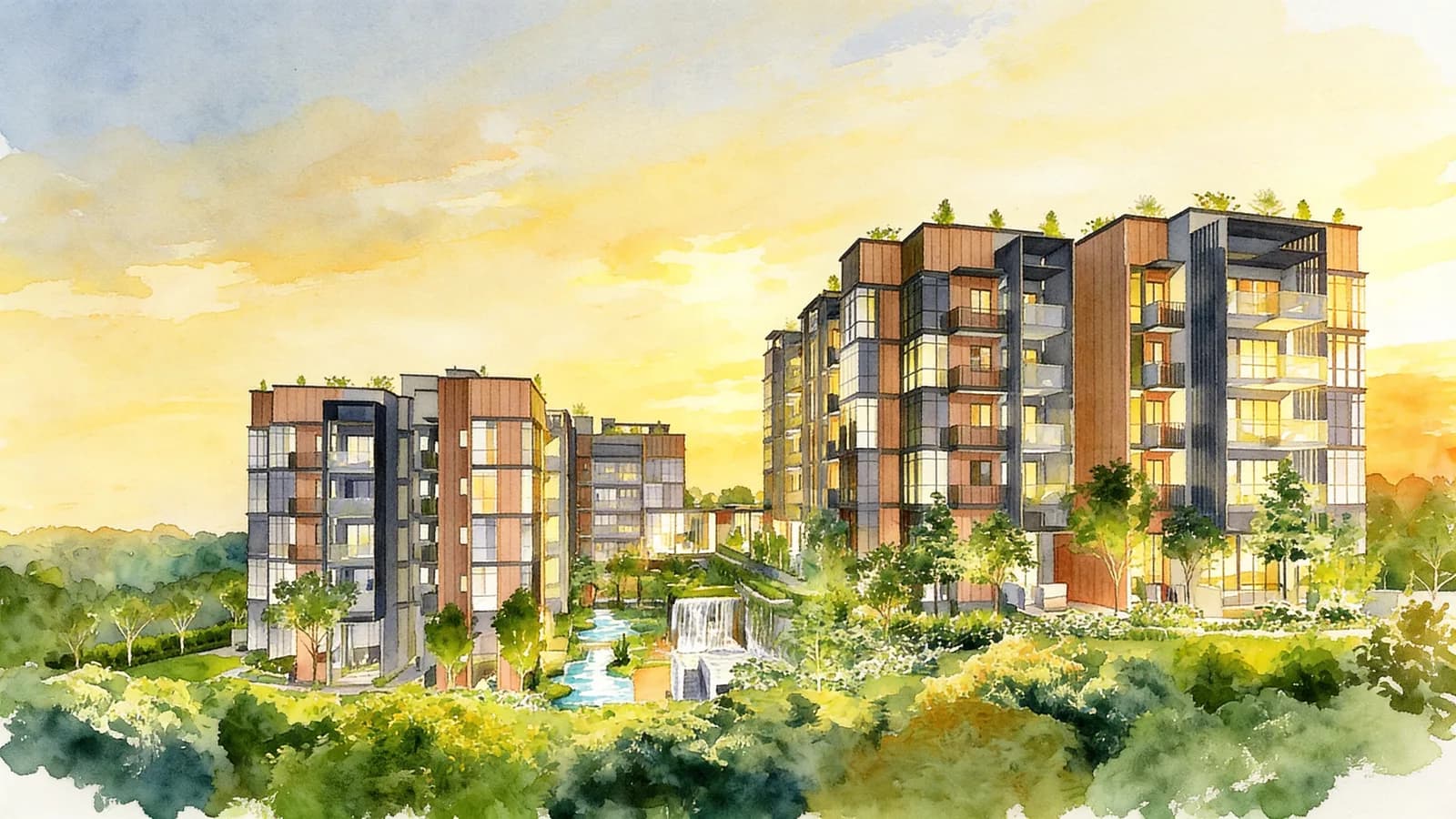 View at Kismis, a 5-storey condominium in Bukit Timah. Illustration is AI-generated.
